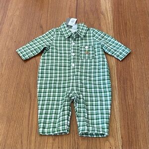 GAP Green Plaid Overall One Piece